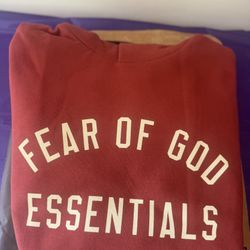 FEAR OF GOD ESSENTIALS Hoodie Crimson 