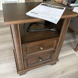 Nightstand With Charging Station 