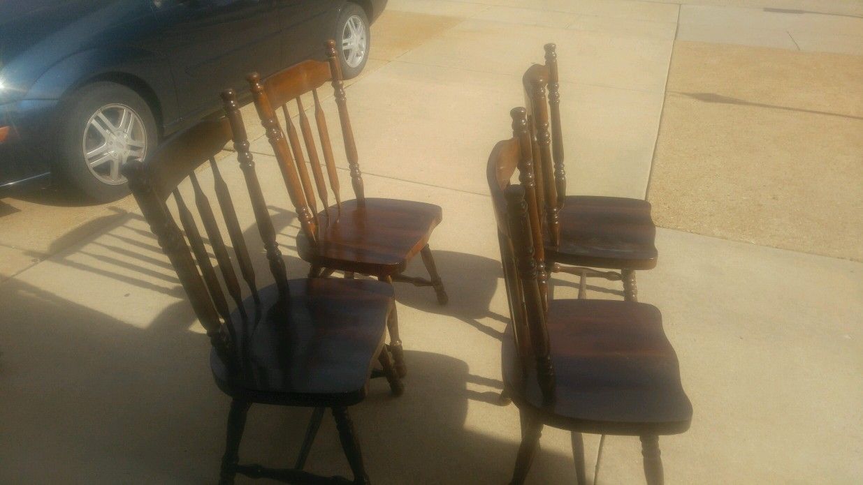 Solid walnut chairs