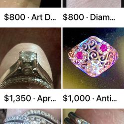  Several Rings All Natural Diamonds 