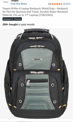 Targus Drifter II Laptop Backpack, Black/Gray