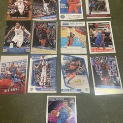 lot of 13 russell westbrook basketball cards