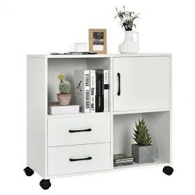 Costway File Cabinet Mobile Lateral Printer Stand with Storage Shelves,All Products : American Fashion Style Bags On Sale