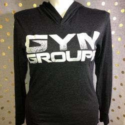 Gym Groupe size small hoodie black and white long sleeve shirt