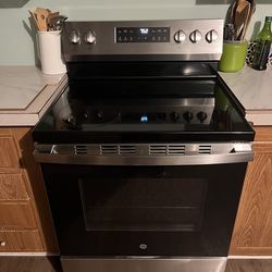 GE electric range glass top stove