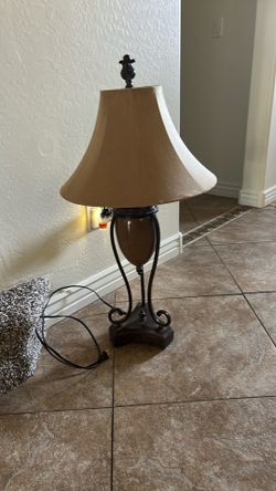 Table Lamp Suede Shade