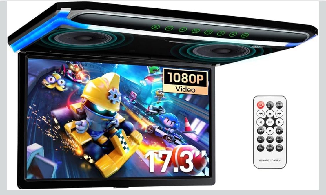 17.3 Inch 16:9 Ultra-Thin FHD Digital TFT Screen 1080P Video Car Overhead Player Roof Mounted Monitor HDMI Port 1920 * 1080 Full Hd