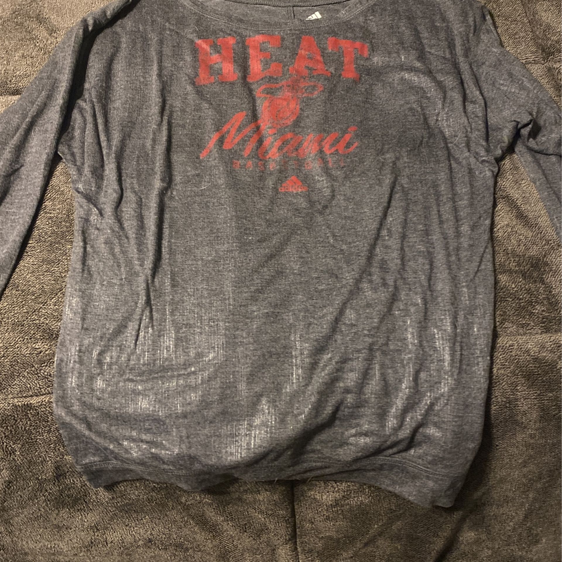 Miami Heat Adidas Long Sleeve Shirt