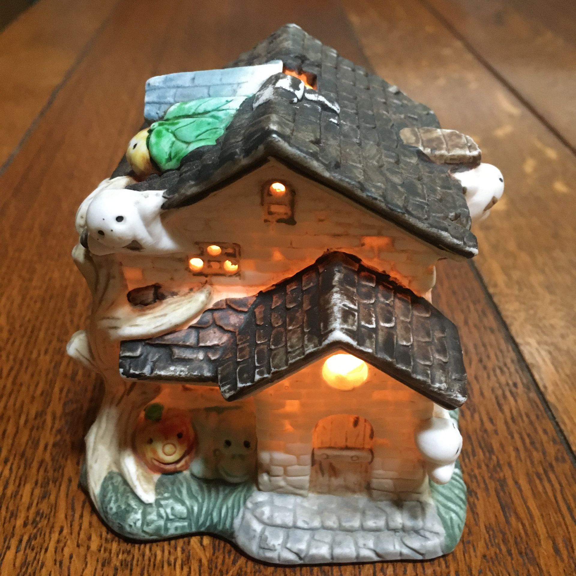 Halloween Haunted House Candleholder