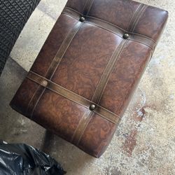 Leather Ottoman 