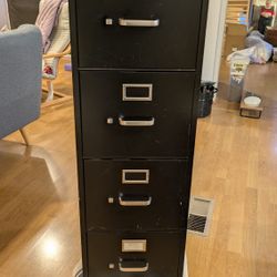 Black Metal Filing Cabinet