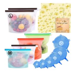 New Reusable Silicon Food Storage Kit 15pcs