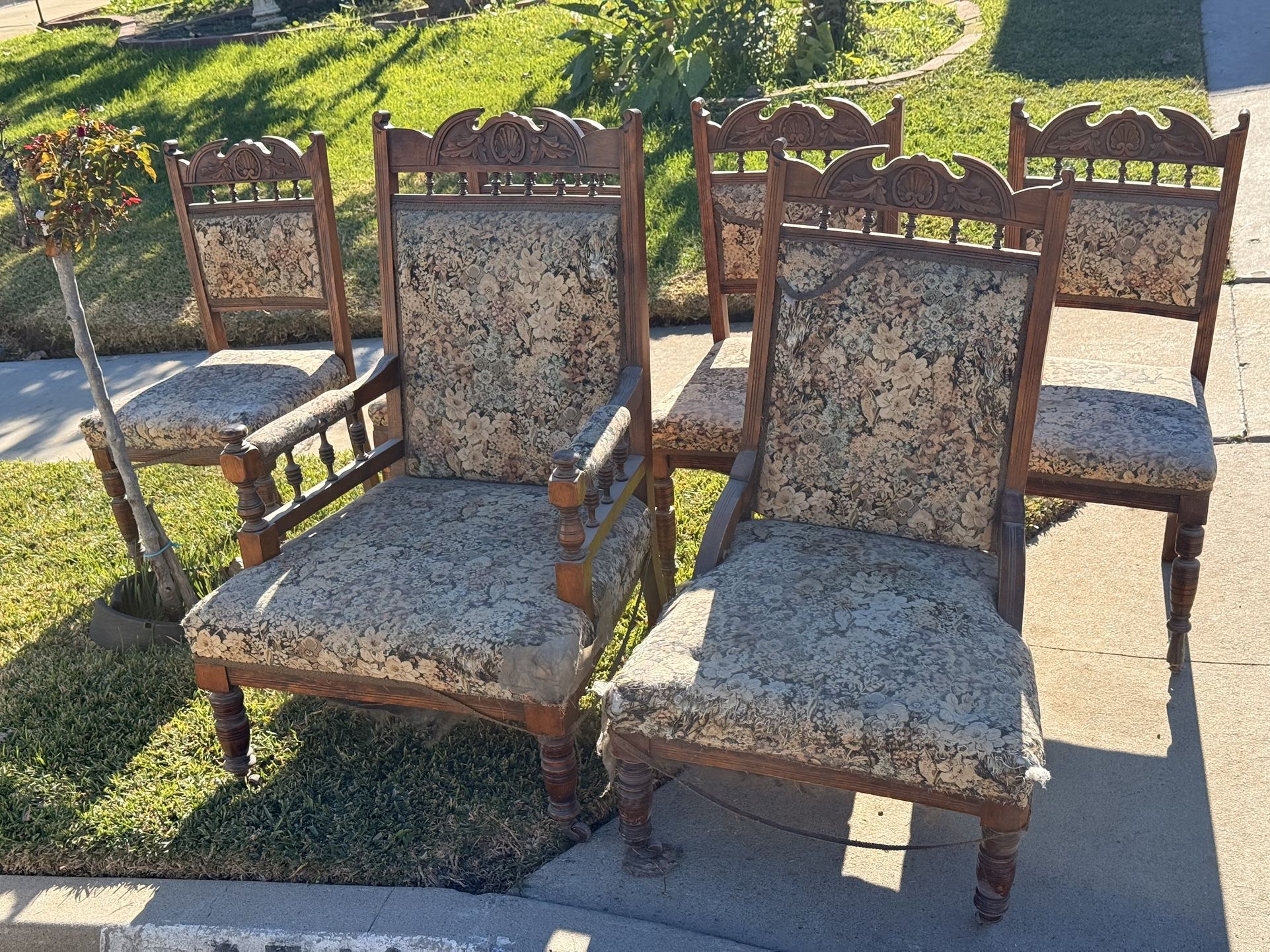 Vintage Wooden Chair Set