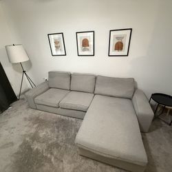 Gray Sofa With Chaise - Kivik From Ikea 