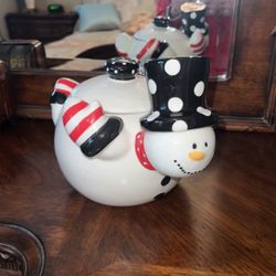 Snow Man Cookie Jar