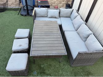 Outdoor couch and table