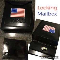 Mailbox Metal wall-mount black locks