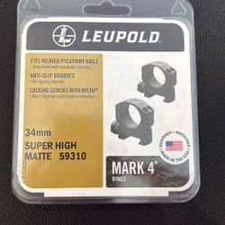 Leupold Mark 4 Rings 34mm - 59310