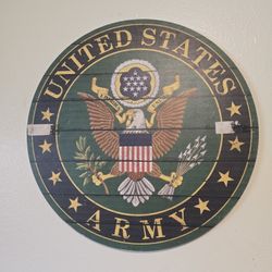 Wooden Army Sign