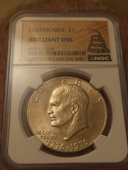 Eisenhower Bicentennial Dollar Coin NGC Slabbed