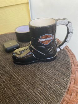 Harley-Davidson Boot-Shaped Ceramic Mug