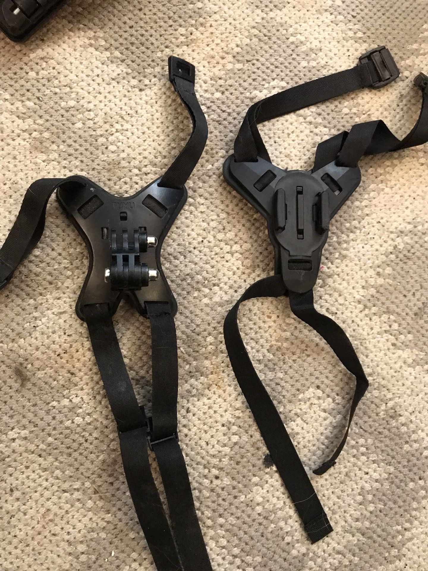 2 GoPro Chin Mount Straps No Hardware