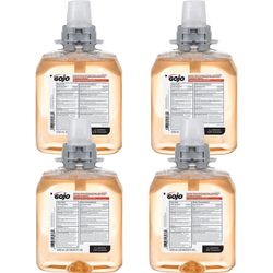 GOJO Luxury Foam Antibacterial Handwash, Fresh Fruit Fragrance, 1250 mL Foam Hand Soap Refill FMX-12 Push-Style Dispenser (Pack of 4)