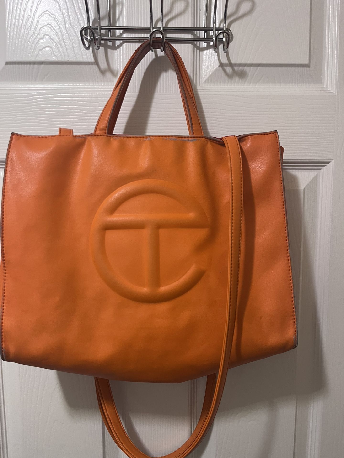 Orange Telfar Tote Bag 