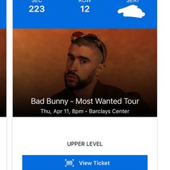 Bad bunny And Ticket