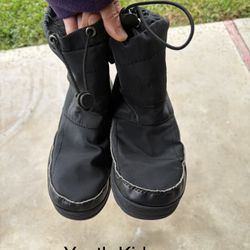  Black Youth Kids Winter Boots Size 1