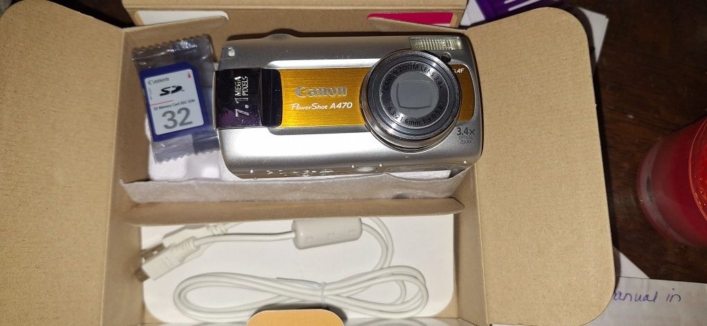 Canon Powershot A470 With SD 32 gb Card