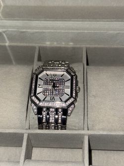 Iced Out Square Face Men's Watch