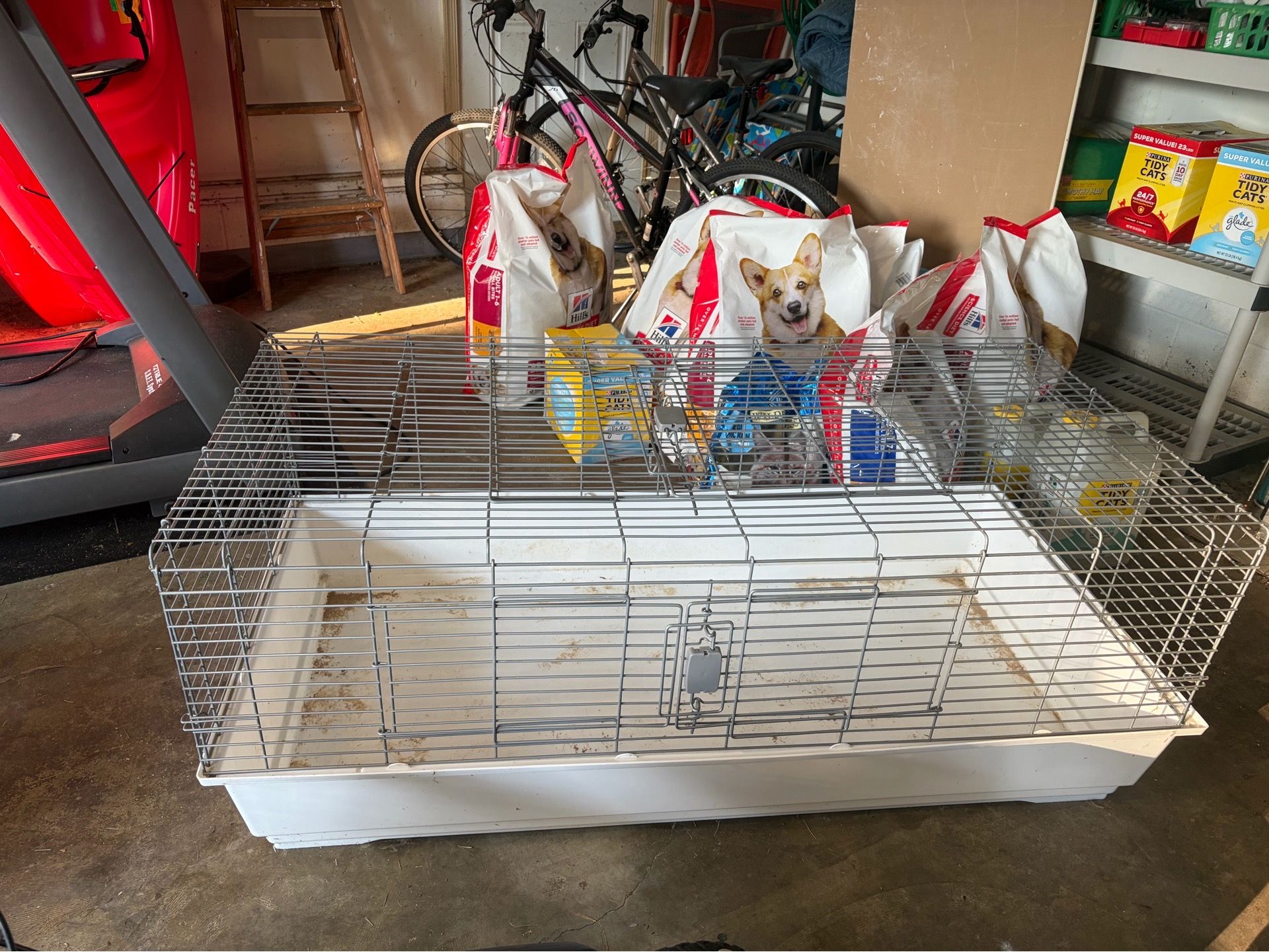 Two large guinea pig or small mammal cages