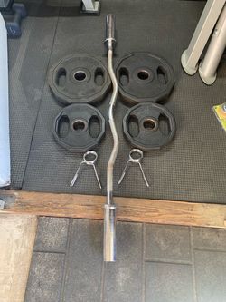 Weights Set And Curl Bar