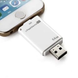 Brand New Large Storage 64G i-Flash Drive USB Disk 8pin Memory Stick Adapter For iPhone 13 12 11 XR X And Older Models 