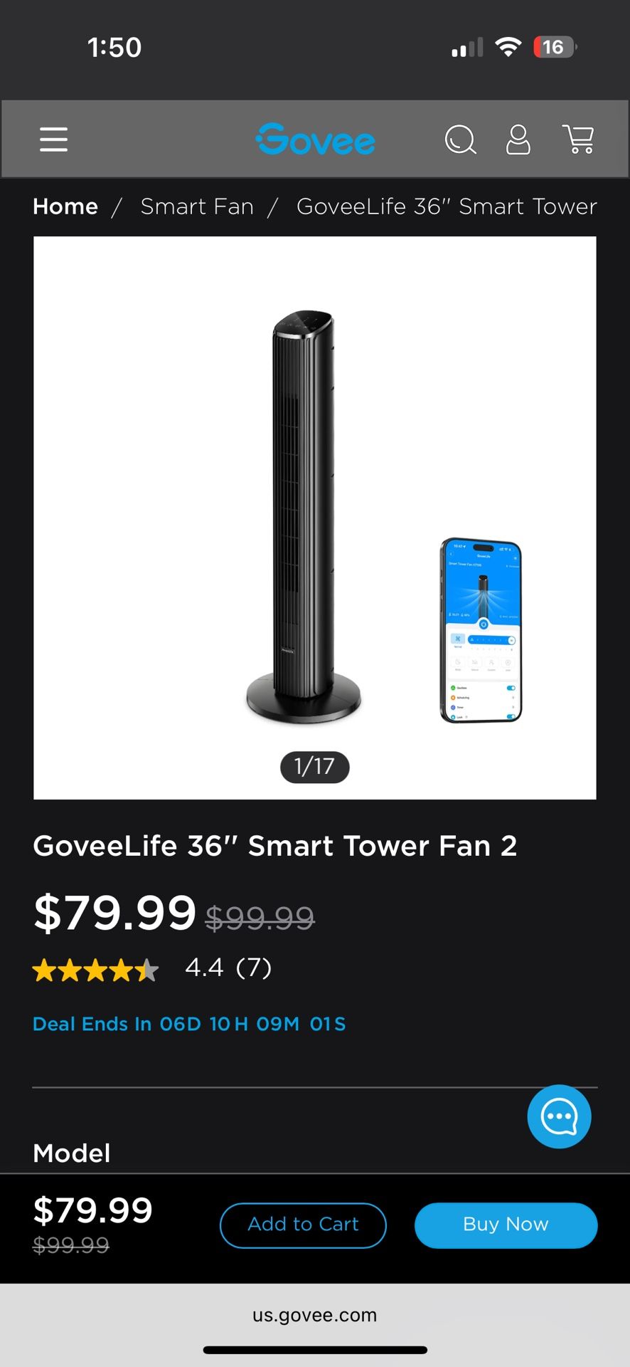 Govee Smart Tower Fan