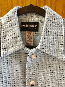Vintage Blue Tweed Jacket. New with tag. Size 6.