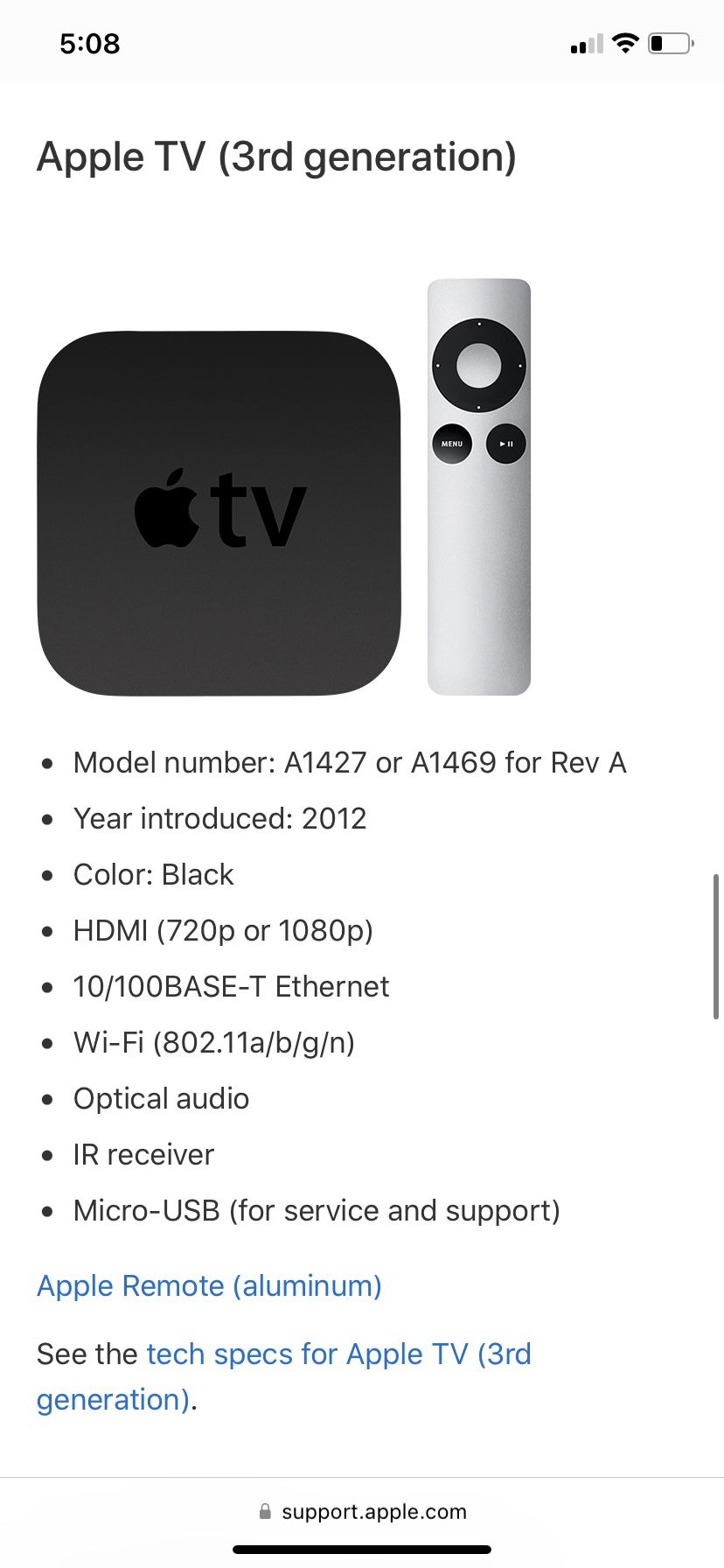 Apple TV (3rd generation)
