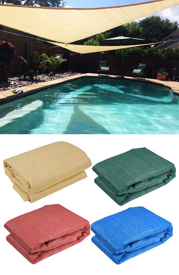 Brand New $25 each 16.5’ Triangle Sun Shade Sail Outdoor Canopy Patio Cover (Tan, Red, Green)