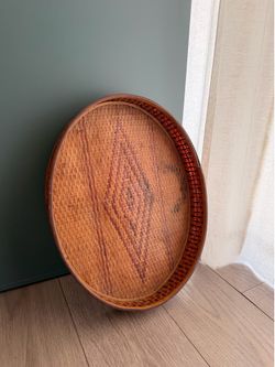 Vintage Bamboo Serving Tray