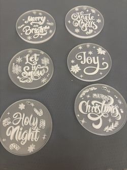 New Acrylic ornaments two of each 12 of them in total 