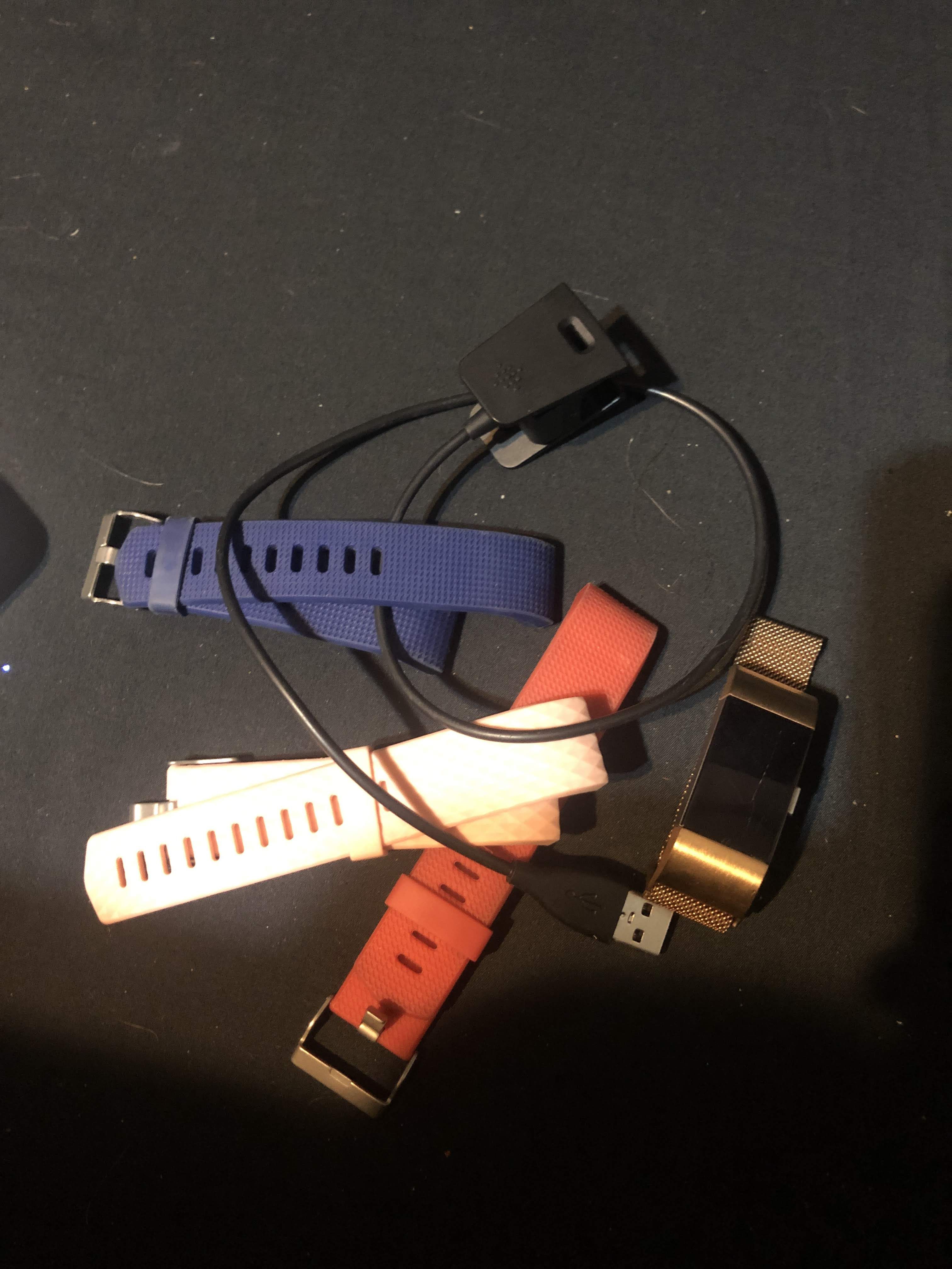 fitbit fit bit charge 2 with charger and accessories bands
