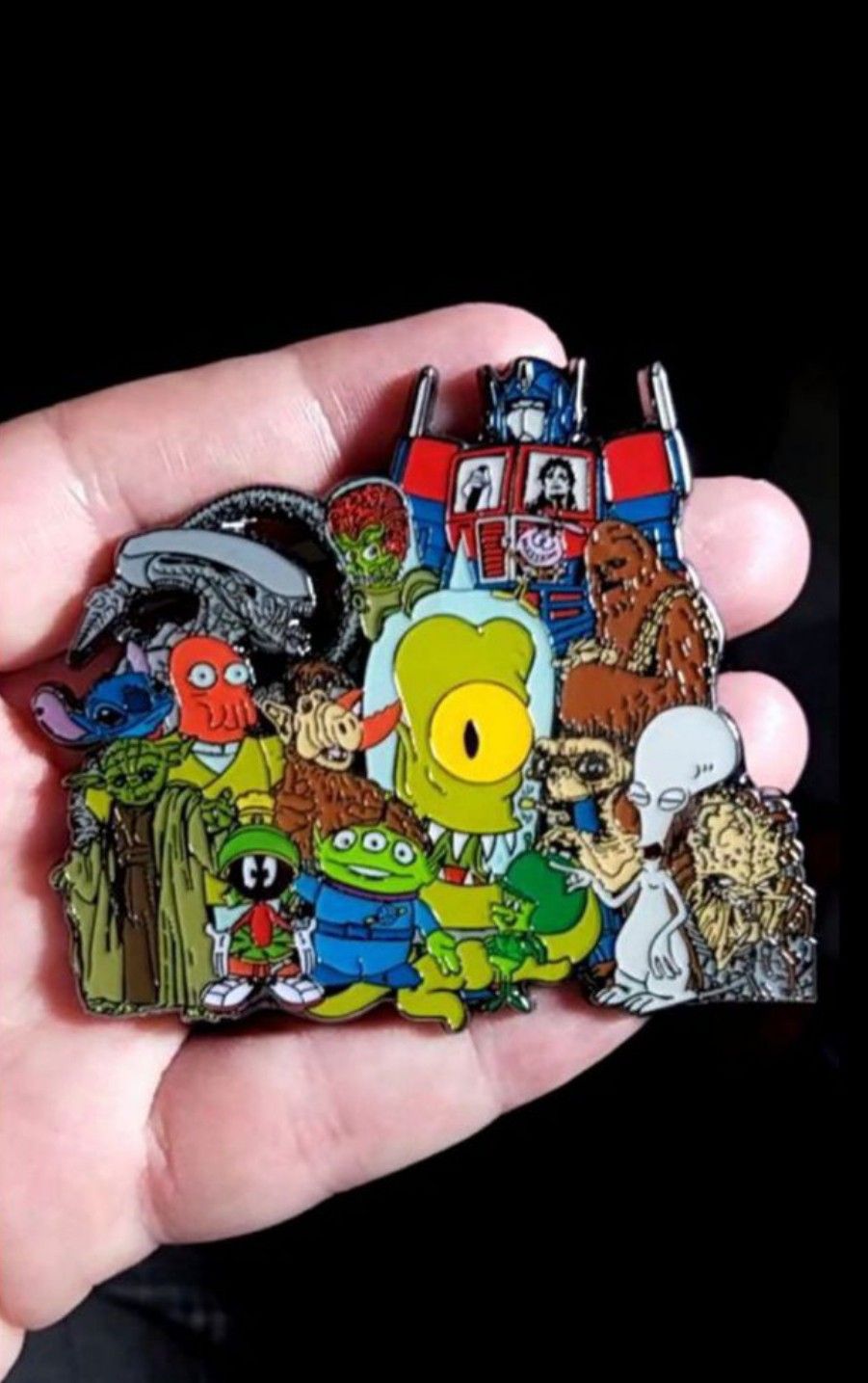 Alien Invasion Area 51 Cartoon Movie Lapel Pin