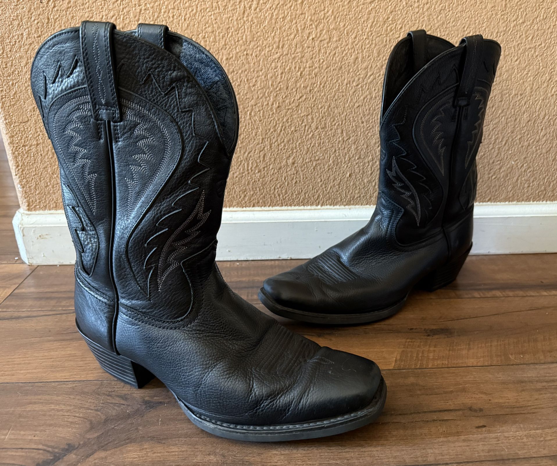 Ariat Boots Men 13EE Black Deertan Leather Western Cowboy 10010938 GREAT SHAPE