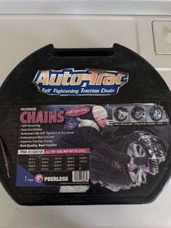 Peerless AutoTrac Self-Tightening Snow Tire Chains (1 Pair) w/ Case