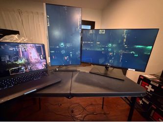 Set of Samsung 24” Height/Tilt Adjustable Monitors