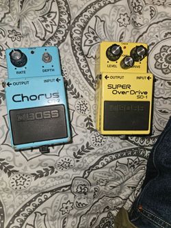 Vintage Boss CE-2 Chorus + Boss SD-1 Super Overdrive