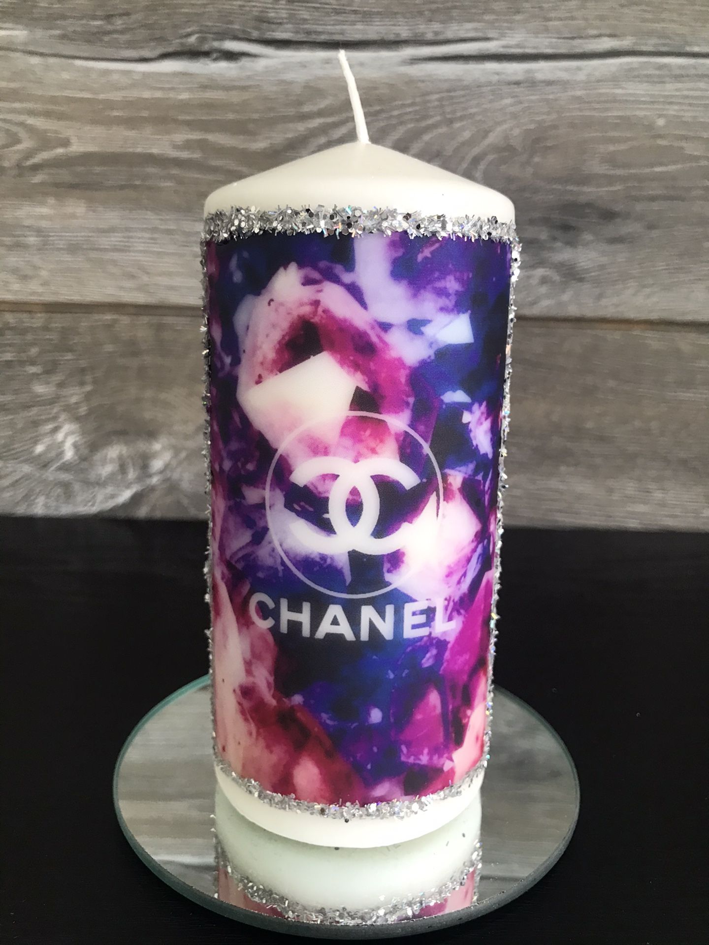 FASHION Homemade decorated custom unscented pillar candle woman gift