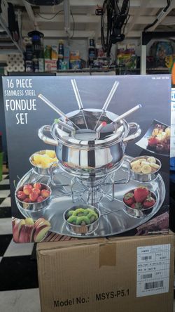 Fondue set for chocolate or cheese dip