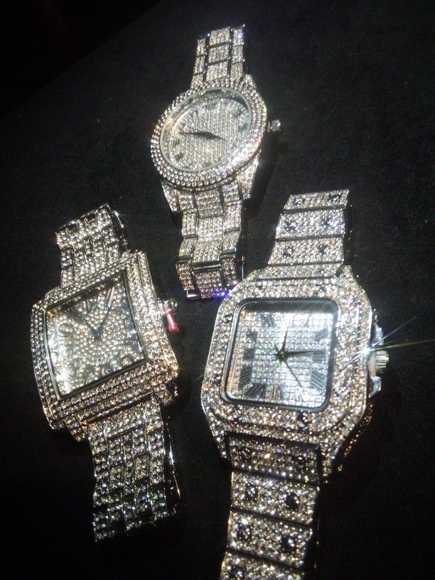 Rapper Ice Australian Lab Stones Resizable Unisex Three Set Collection